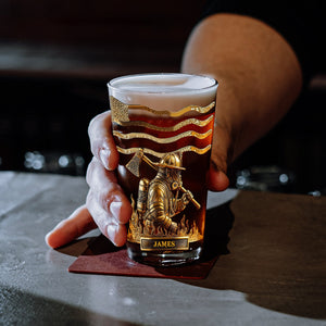 Fier Pompier – Verre à Bière Personnalisé pour Pompier