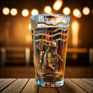 Fier Pompier – Verre à Bière Personnalisé pour Pompier