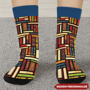 Chaussettes Personnalisées “Chut… Je Lis” – Cadeau Confortable pour les Passionnés de Lecture