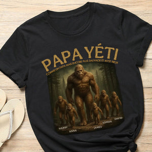 T-shirt personnalisé "Papa Yéti" – Comme un papa, mais encore plus sauvage et mystérieux