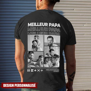 T-shirt Personnalisé pour Papa – Photo & Message Unique