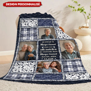 Couverture Photo Personnalisée avec Message d’Amour – Cadeau Chaleureux pour Grands-Parents et Famille