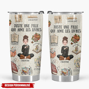 Gobelet Isotherme Personnalisé – Juste une Fille qui Aime les Livres