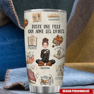 Gobelet Isotherme Personnalisé – Juste une Fille qui Aime les Livres