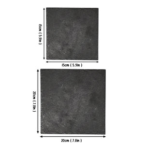 En Mémoire de Nos Êtres Chers – Pierre Commémorative Personnalisée en Forme Carrée avec Papillons Bleus