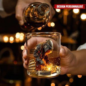 Verre à Whisky Personnalisé – Soudeur Puissant avec Nom Gravé