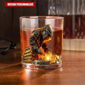 Verre à Whisky Personnalisé – Soudeur Puissant avec Nom Gravé
