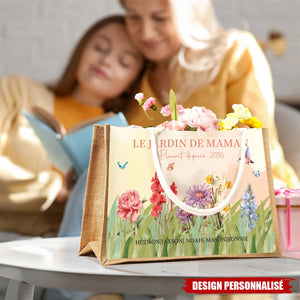 Sac en lin personnalisé - Chaque Enfant est une Fleur