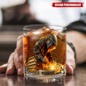 Verre à Whisky Personnalisé – Soudeur Puissant avec Nom Gravé