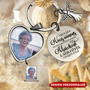 Porte-clés personnalisé avec photo et message commémoratif