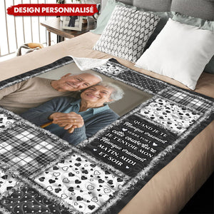 Couverture Photo Personnalisée avec Message d’Amour – Cadeau Chaleureux pour Grands-Parents et Famille