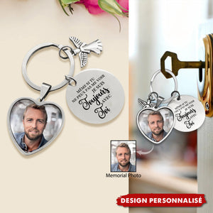 Porte-clés personnalisé avec photo et message commémoratif