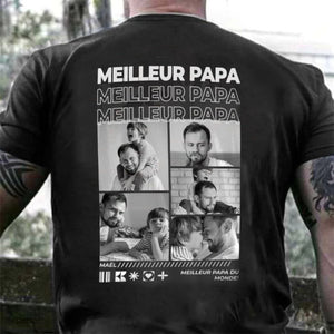 T-shirt Personnalisé pour Papa – Photo & Message Unique