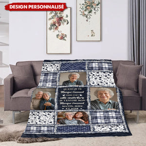 Couverture Photo Personnalisée avec Message d’Amour – Cadeau Chaleureux pour Grands-Parents et Famille