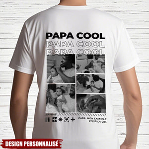 T-shirt Personnalisé pour Papa – Photo & Message Unique