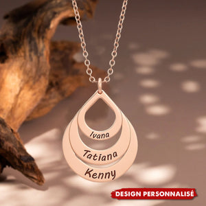 Collier Personnalisé Multi-Prénoms – Design Élégant en Gouttes