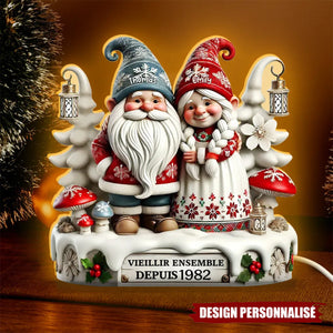 Boîte Lumineuse "Vieillir Ensemble" - Cadeau d’Amour Personnalisé