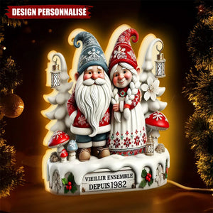 Boîte Lumineuse "Vieillir Ensemble" - Cadeau d’Amour Personnalisé