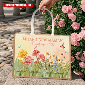 Sac en lin personnalisé - Chaque Enfant est une Fleur