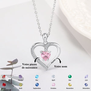 Collier Coeur Collier Personnalisé avec Prénom