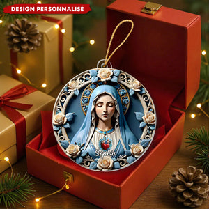 Ornement de Noël Personnalisé - Cœur Sacré de Marie