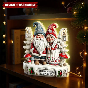 Boîte Lumineuse "Vieillir Ensemble" - Cadeau d’Amour Personnalisé