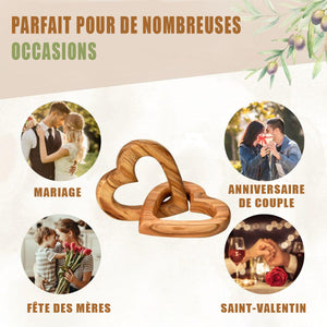 Cadeau personnalisé de cœurs liés – Mariage, Saint-Valentin, Anniversaire