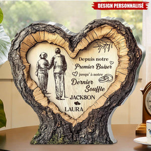 Plaque Acrylique Carrée Personnalisée - Cadeau Personnalisé pour Couple