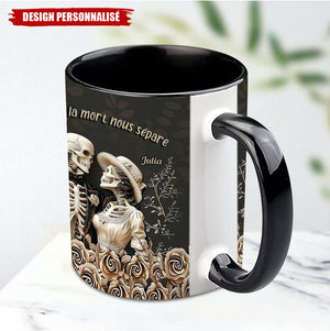 Tasse Personnalisée "Jusqu’à ce que la mort nous sépare" - Couple Squelettes Amoureux