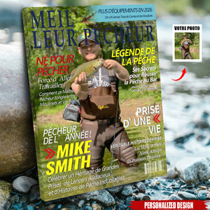 Affiche Personnalisée Style Magazine – Meilleur Pêcheur de l’Année