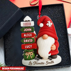 Ornement Familial en Acrylique - Cadeaux de Noël Personnalisés avec Prénoms