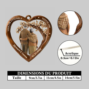 Ornement de Voiture Vieillir Ensemble — Personnalisé avec Vos Noms & Date