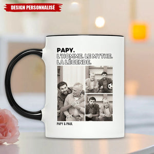 Tasse Personnalisée avec Photos – Papa, L’Homme. Le Mythe. La Légende