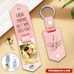 Porte-clés personnalisé pour Maman– Nom personnalisé avec photo