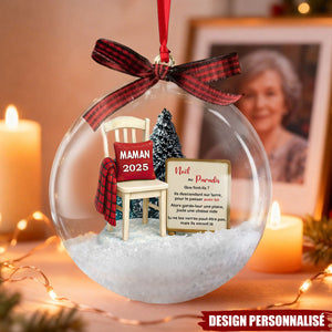 Ornement de Noël Mémorial Personnalisé – Souvenir Éternel de Noël au Paradis