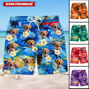 Short de bain personnalisé avec photo de votre animal – Look Estival et Unique