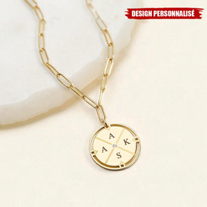 Collier Pendentif Boussole Personnalisé - Cadeau Élégant et Unique