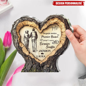 Plaque Acrylique Carrée Personnalisée - Cadeau Personnalisé pour Couple