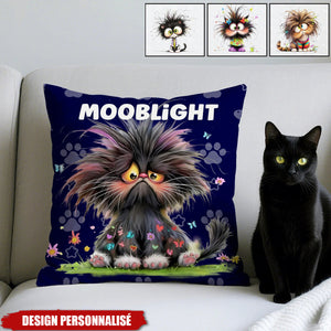 Coussin Personnalisé avec Motif de Chat Amusant – Cadeau Décoratif et Confortable pour la Maison