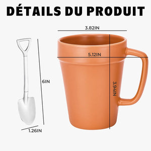 Tasse en Céramique Plante Personnalisée – Cadeau de Jardinage Personnalisé – Ambiance Parent de Plantes – Mug Pot de Fleur