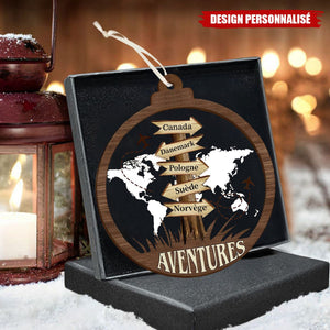 Ornement Acrylique Personnalisé – Notre aventure nous attend