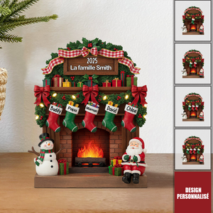 Plaque Acrylique Personnalisée – Décoration de Cheminée Familiale avec Prénoms