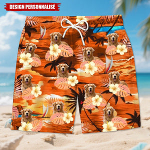 Short de bain personnalisé avec photo de votre animal – Look Estival et Unique