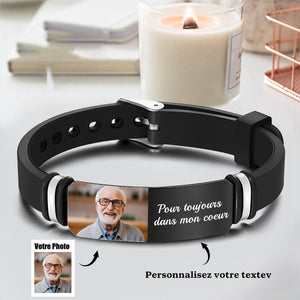 Bracelets Personnalisé Gravé Avec Photo Commémorant Les Cadeaux Pour Hommes