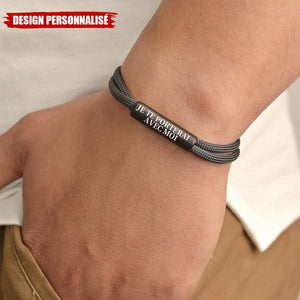 Bracelet Commémoratif Personnalisé - Je te porterai avec moi jusqu'à ce que je te revoie