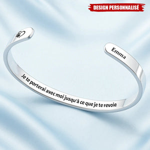Bracelet Commémoratif Personnalisé – Gravure avec Noms et Messages Spéciaux