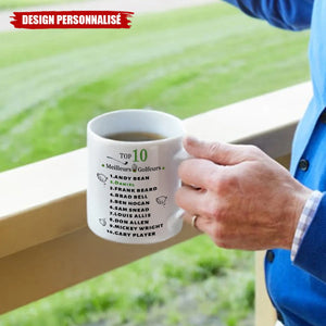 Mug Personnalisé – Top 10 des Meilleurs Golfeurs