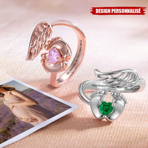 Bague Empreinte de Bébé Personnalisée - Cadeau Plein d’Amour