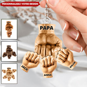 Meilleur Papa du Monde – Porte-clés Personnalisé en Forme Spéciale pour Papa