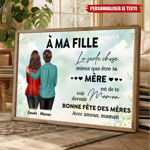 Tableau Personnalisé Pour Fille – Cadeau Touchant de Maman pour la Fête des Mères